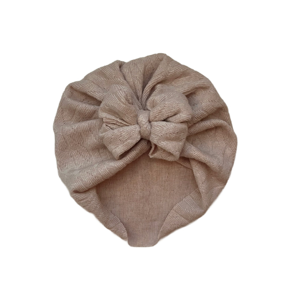 Sale! “Pale Pink Cable Knit” Messy Bow Headwrap/Turban