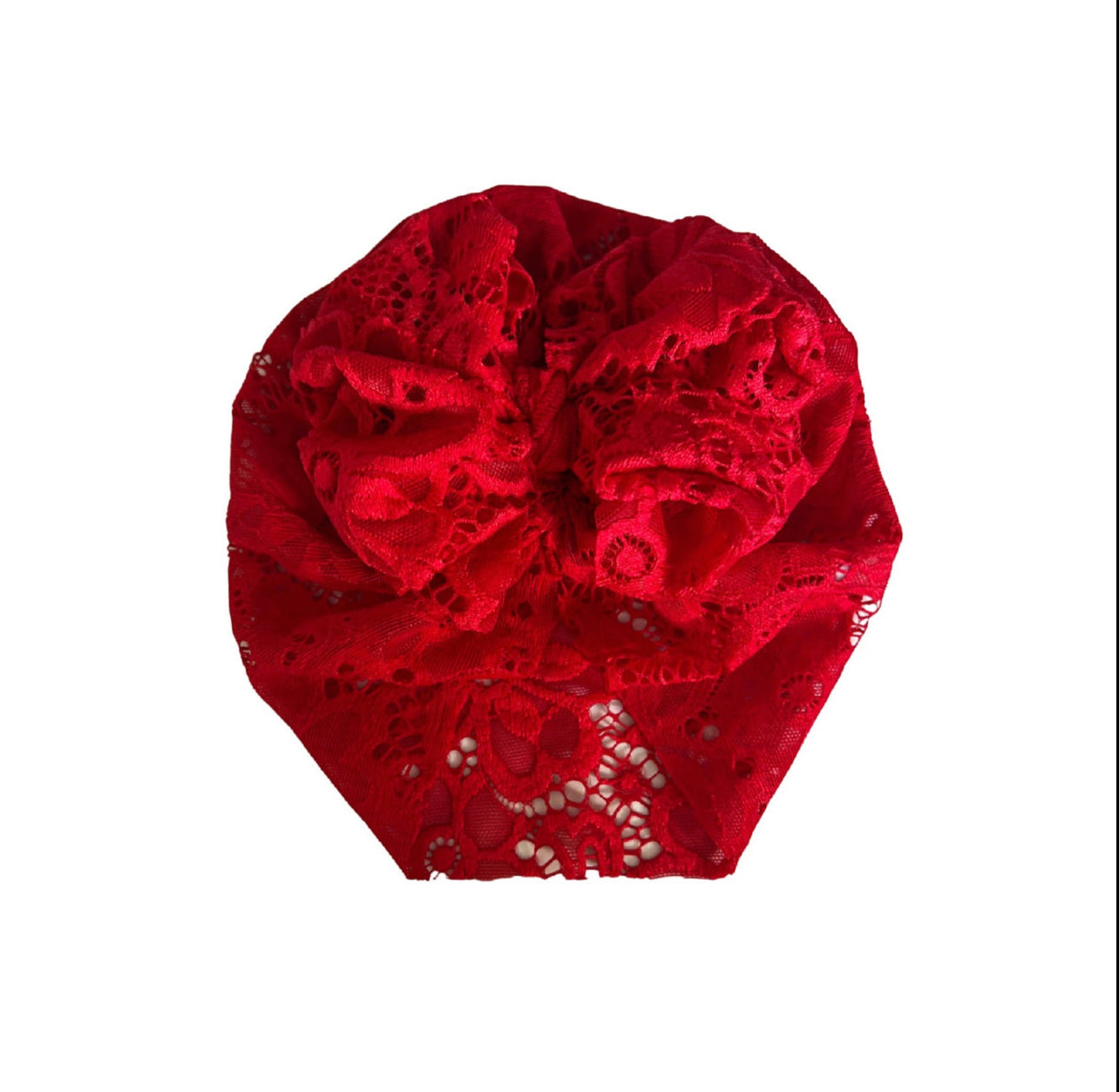 Sale! “Red Floral Lace” Messy Bow Headwrap/Turban