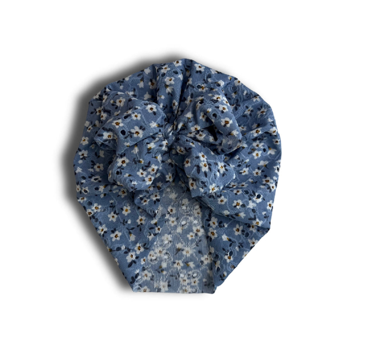 Sale! “Forget Me Not Eyelet” Messy Bow Headwrap/Turban