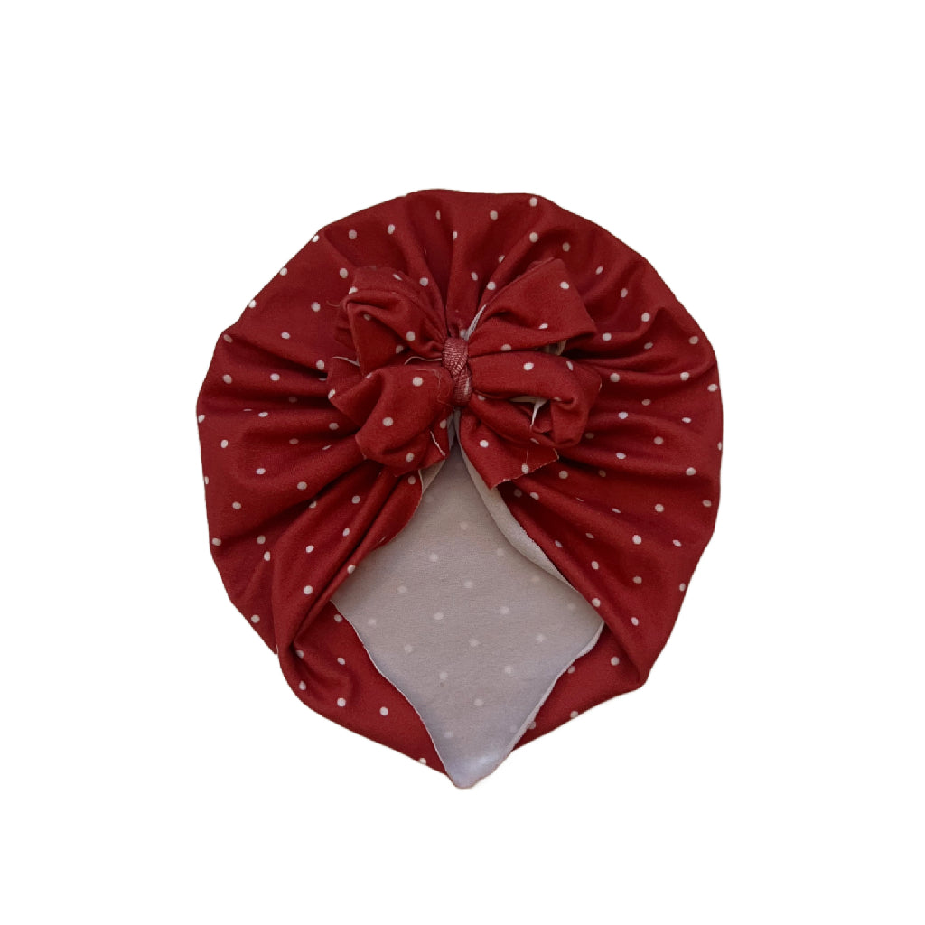 Sale! “Raspberry Seed Dots” Messy Bow Headwrap/Turban